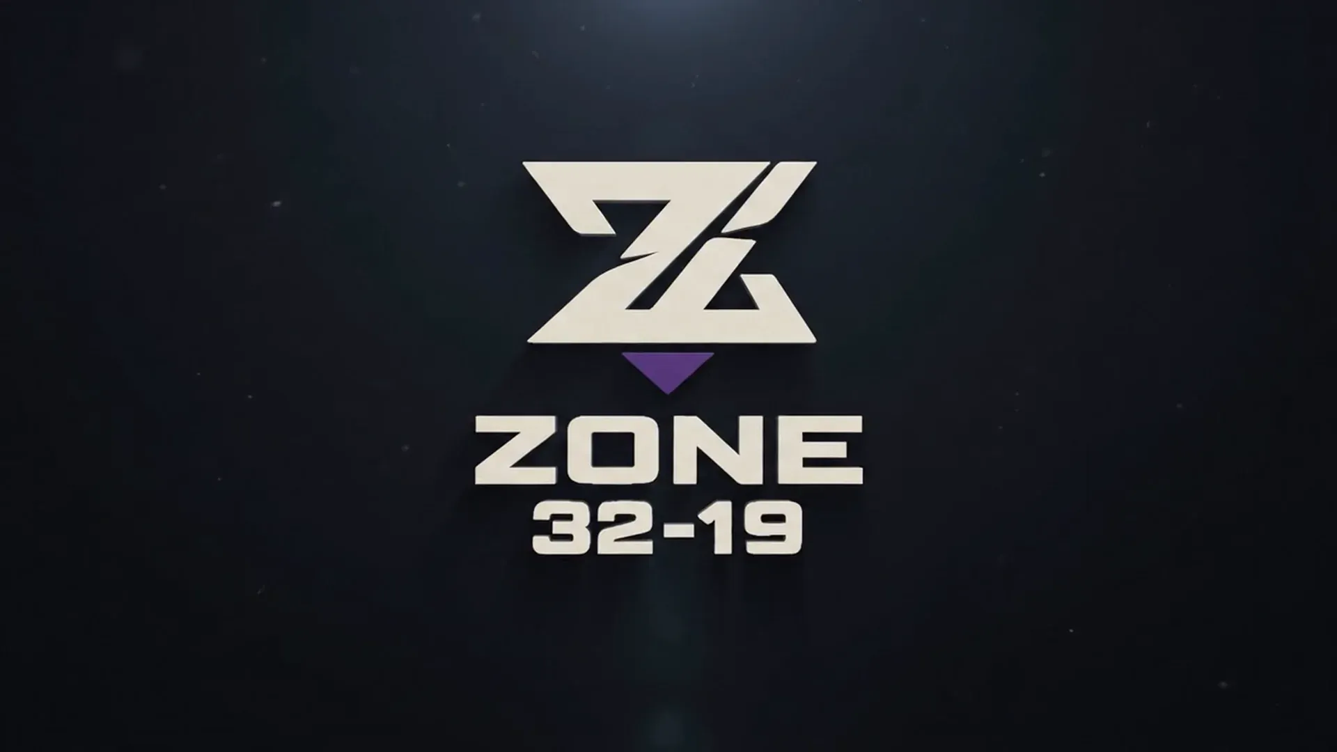 The Zone 32-19 logo, a bone-white Z with a small purple triangle, above the words ZONE 32-19 on a near-black background.
